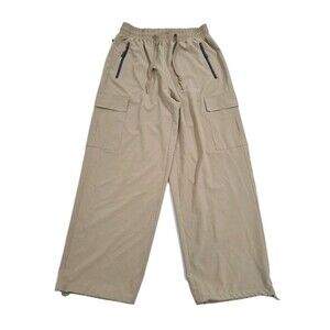 Farungs Women's Large Cargo Hiking Trail Pants Lightweight Beige Tan Khaki Tech